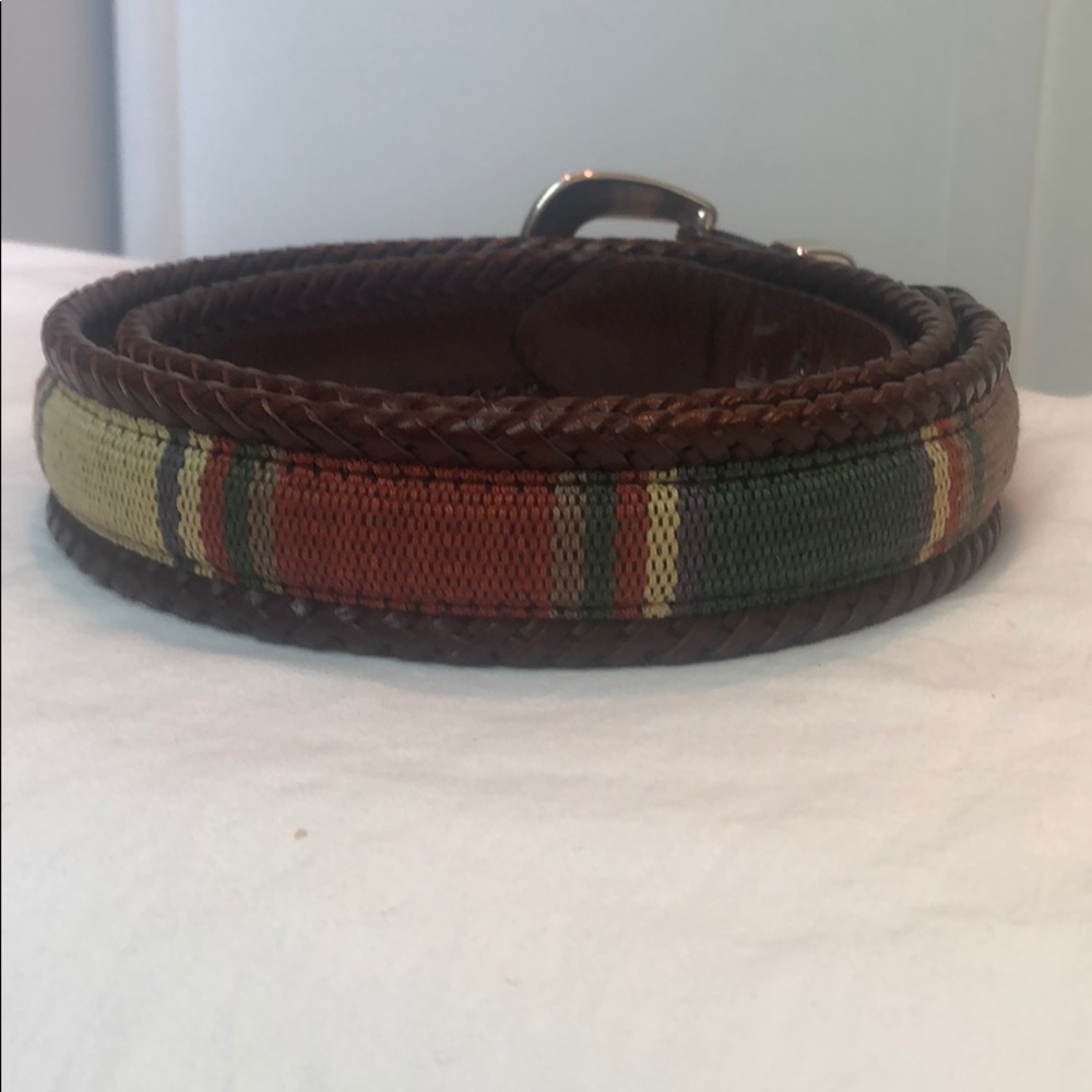Brighton Leegin Santos Leather Fabric Taper Belt